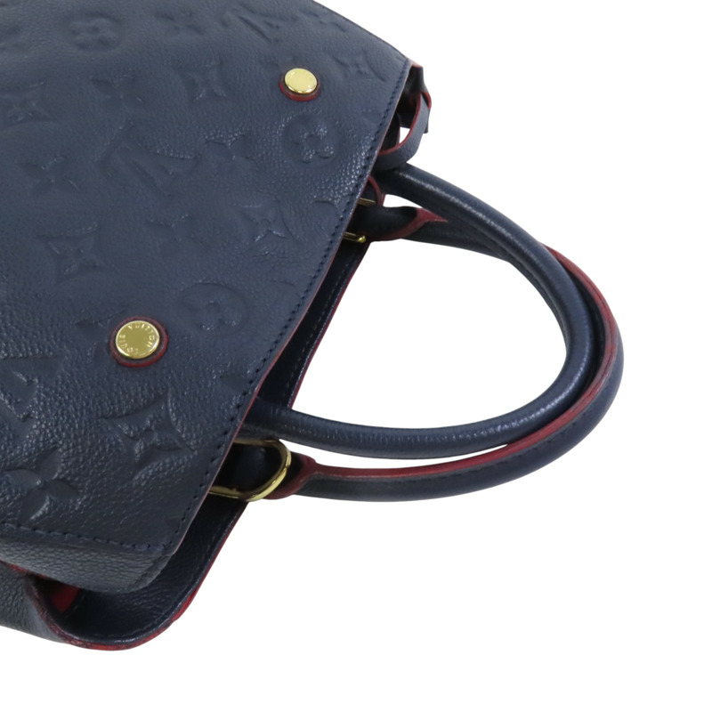 LOUIS VUITTON Monogram Empreinte Montaigne BB金扣手挽袋-7