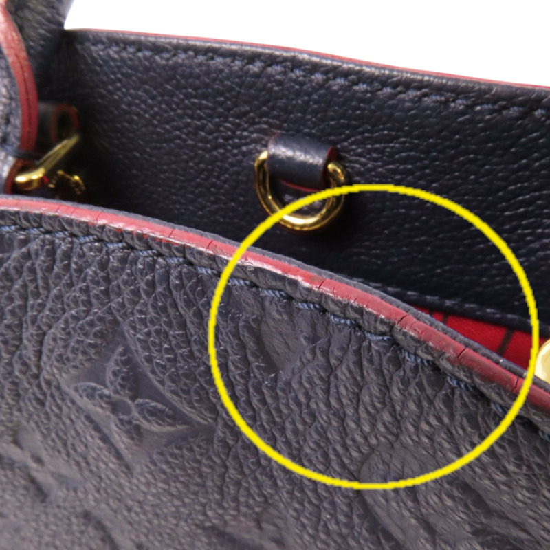 LOUIS VUITTON Monogram Empreinte Montaigne BB金扣手挽袋-19