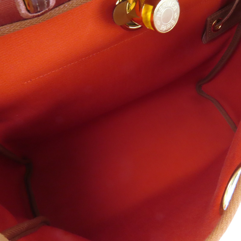 HERMES 帆布Herbag PM金扣手挽肩背兩用袋-4