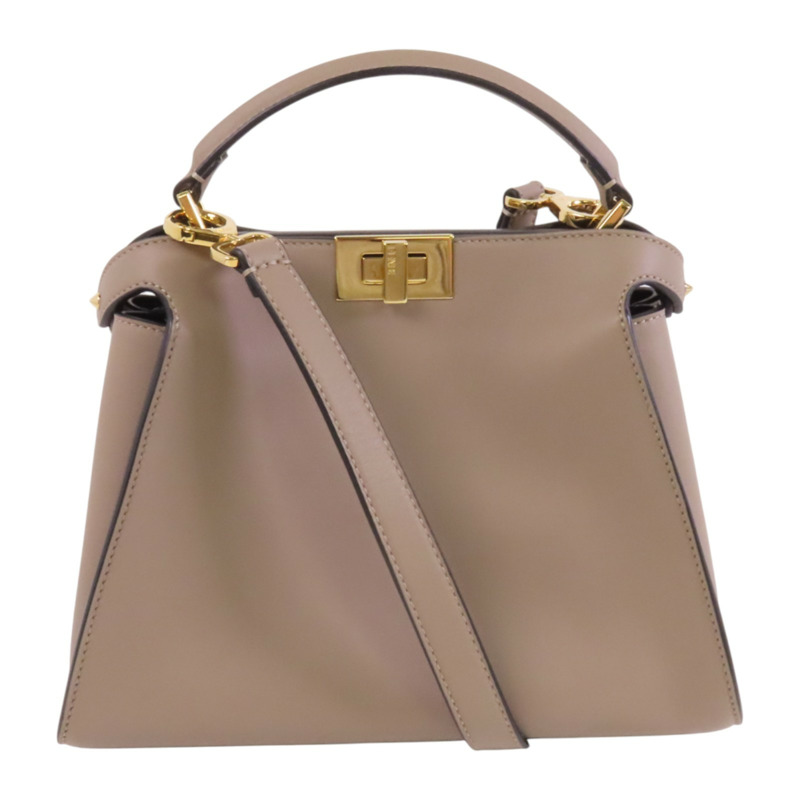 FENDI 牛皮皮革Peekaboo金扣手挽肩背兩用袋-0