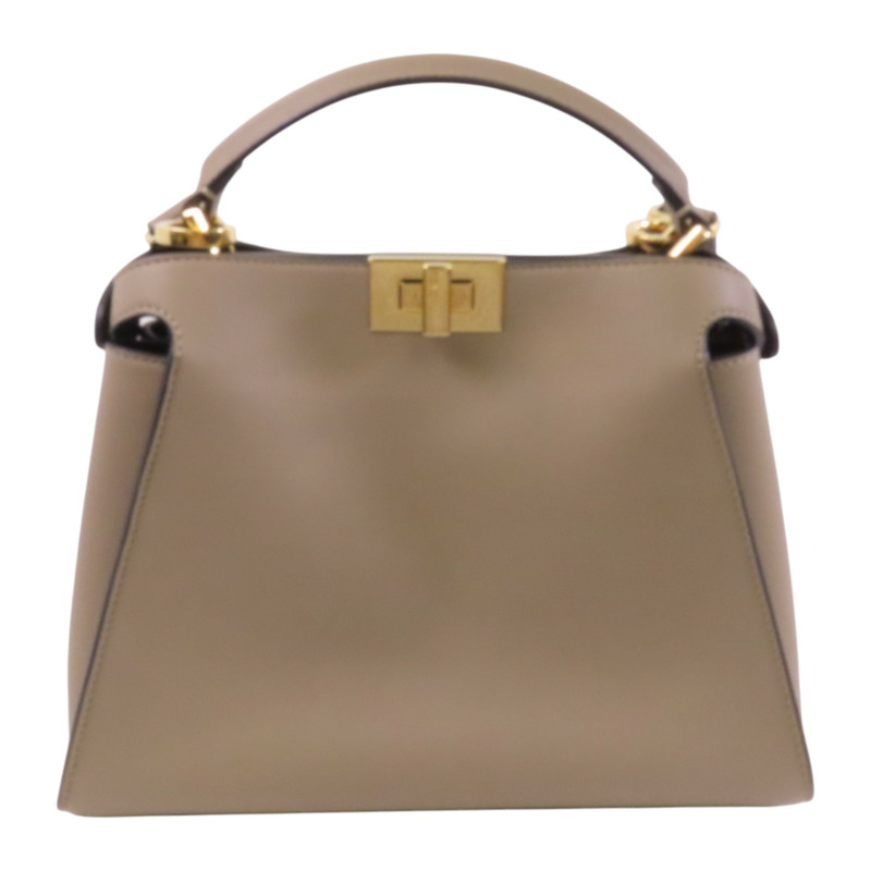 FENDI 牛皮皮革Peekaboo金扣手挽肩背兩用袋-1