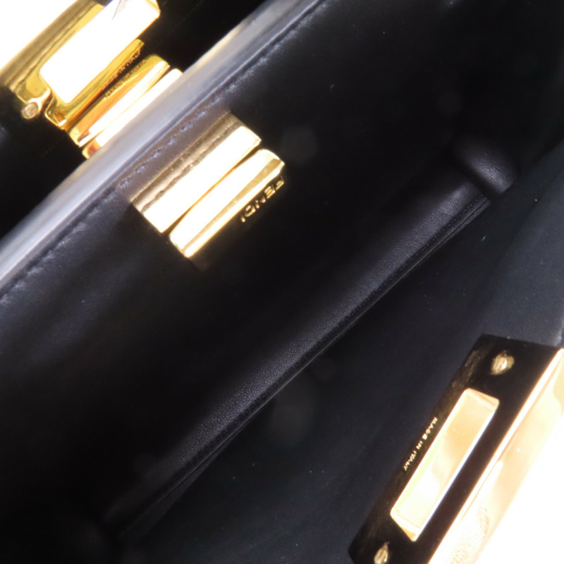 FENDI 牛皮皮革Peekaboo金扣手挽肩背兩用袋-4