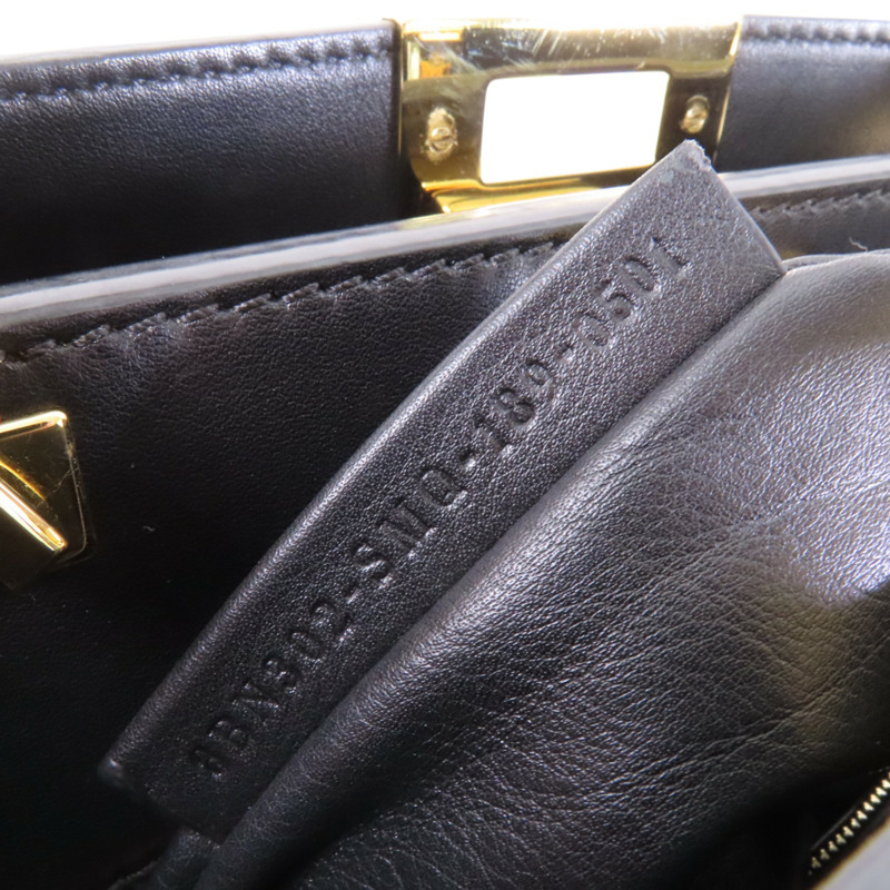 FENDI 牛皮皮革Peekaboo金扣手挽肩背兩用袋-7