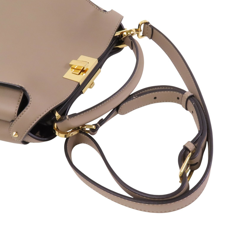 FENDI 牛皮皮革Peekaboo金扣手挽肩背兩用袋-8