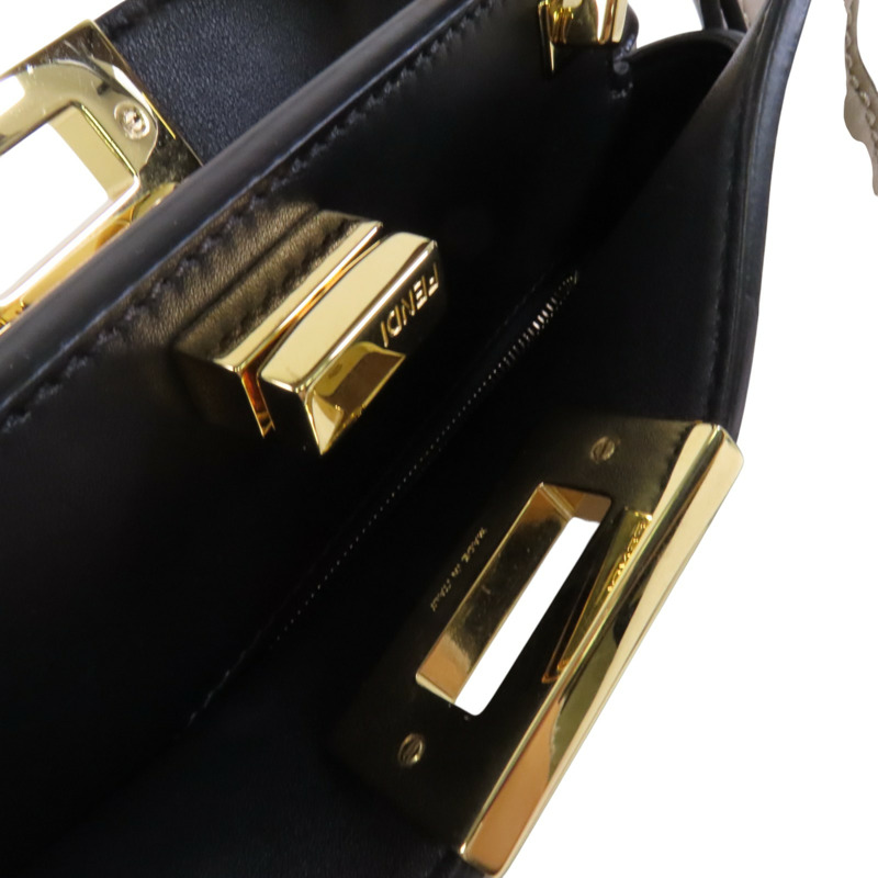 FENDI 牛皮皮革Peekaboo金扣手挽肩背兩用袋-18