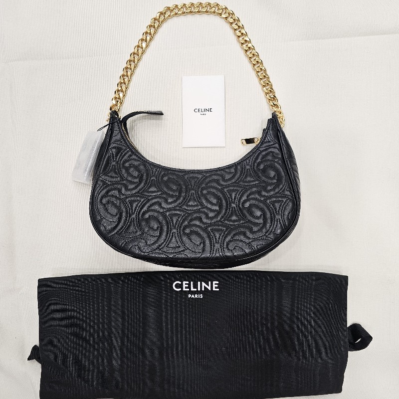Celine 牛角包(皮革.黑)-0
