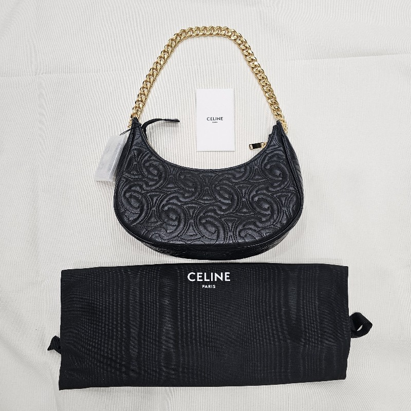 Celine 牛角包(皮革.黑)-3