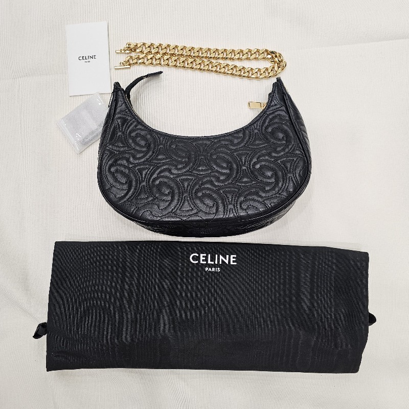 Celine 牛角包(皮革.黑)-4
