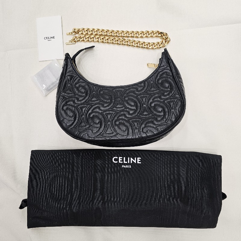 Celine 牛角包(皮革.黑)-13