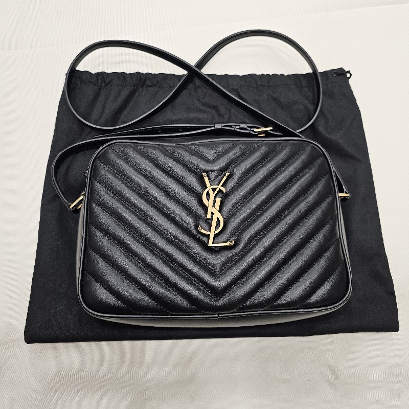 YSL 相機包(黑.霧金)-1