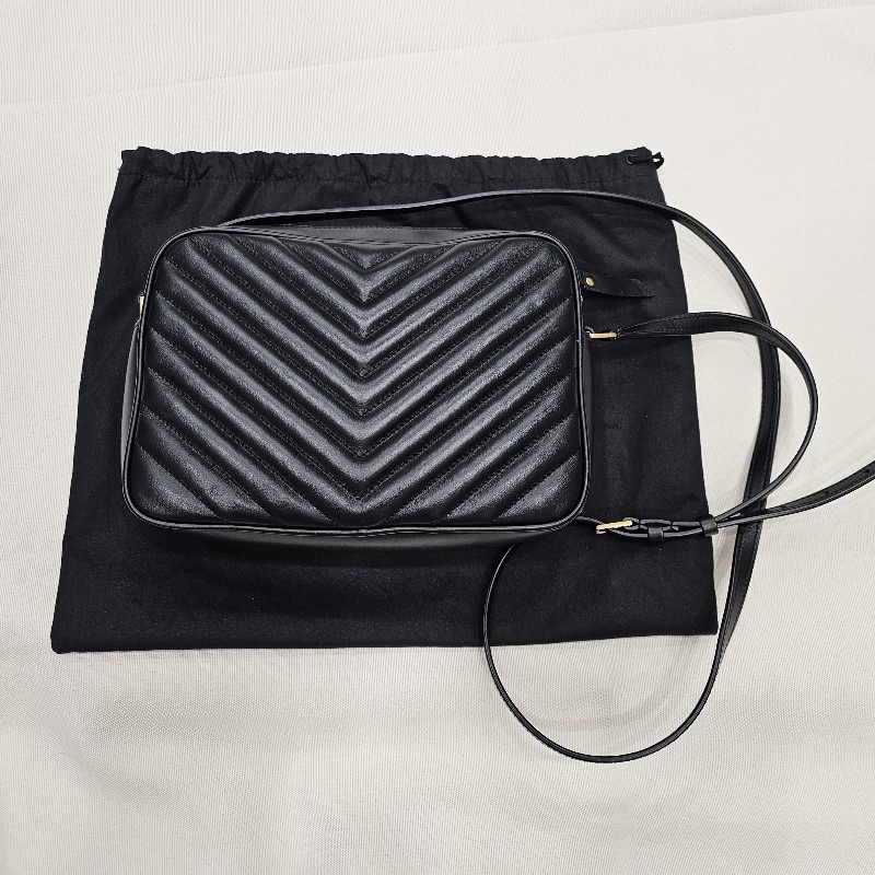 YSL 相機包(黑.霧金)-3