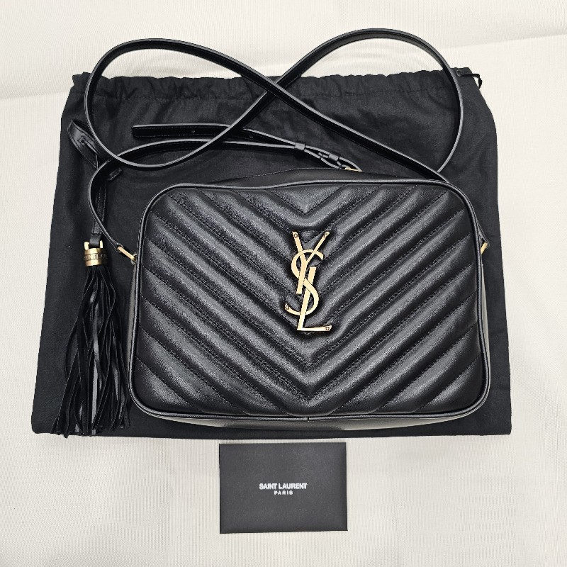 YSL 相機包(黑.霧金)-4