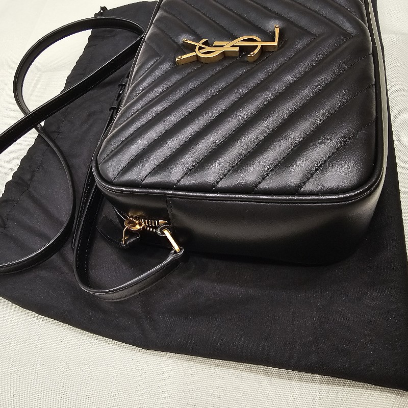 YSL 相機包(黑.霧金)-5