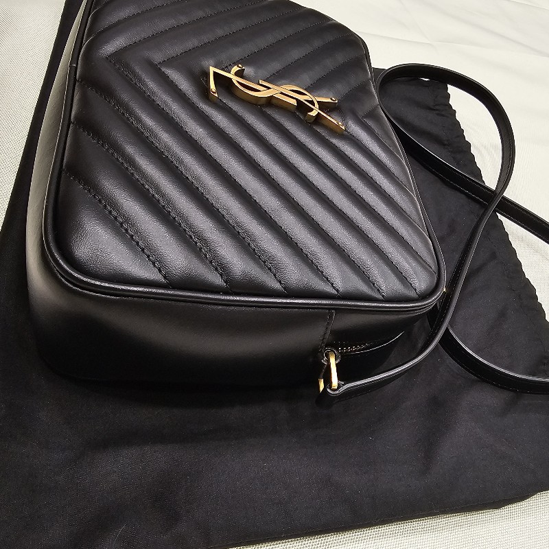 YSL 相機包(黑.霧金)-9