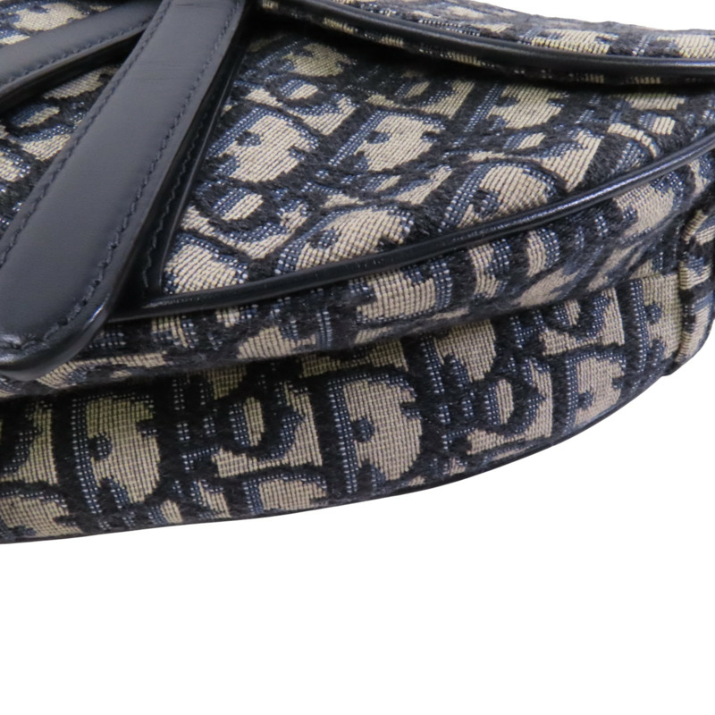 Dior Obrigard帆布Saddle金扣肩背袋-11