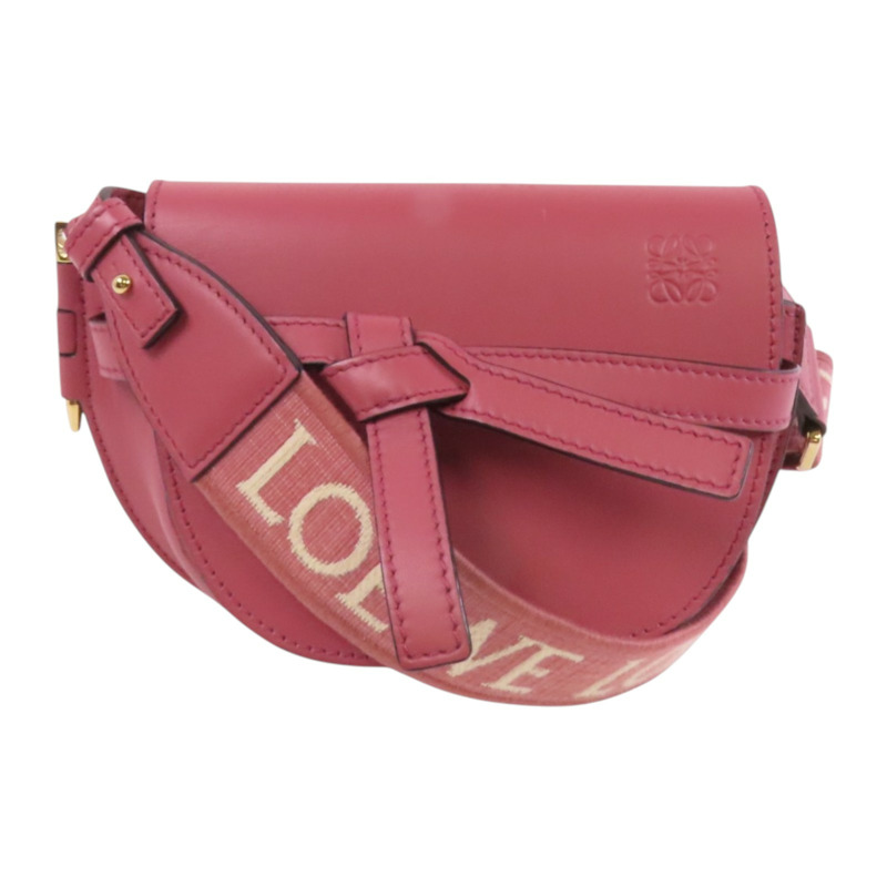 LOEWE 牛皮皮革Mini Gate金扣肩背袋-0