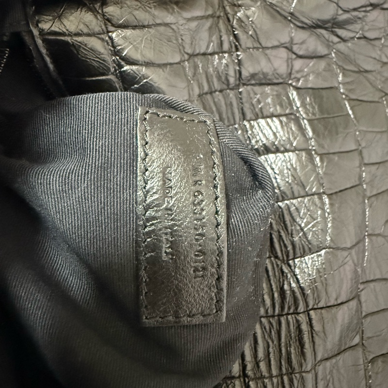 YSL niki 中號 鱷魚壓紋 黑鏈條-2
