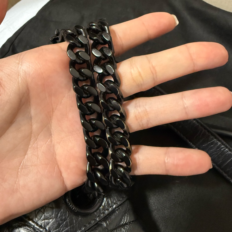 YSL niki 中號 鱷魚壓紋 黑鏈條-28
