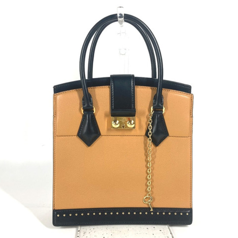 LOUIS VUITTON M51654 鉚釘雙色 Cool Marly PM 托特包，皮革手提包，女款，米色