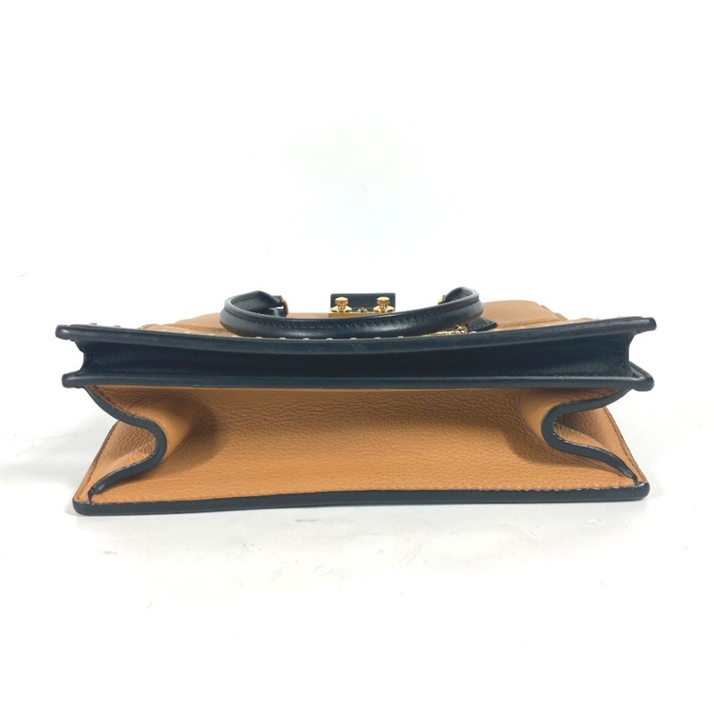 LOUIS VUITTON M51654 鉚釘雙色 Cool Marly PM 托特包,皮革手提包,女款,米色-4