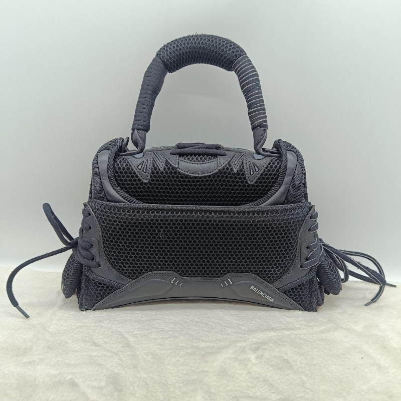 Balenciaga 巴黎世家 hourglass 球鞋带绑設計黑扣 沙漏包 小號 黑色 肩背包斜背包手提包-1