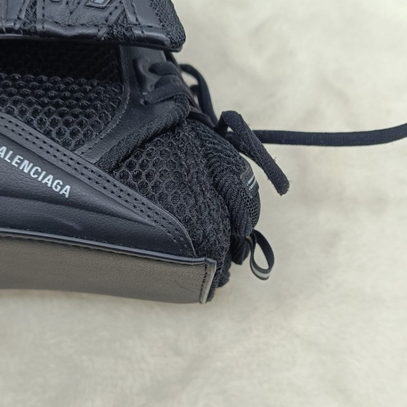 Balenciaga 巴黎世家 hourglass 球鞋带绑設計黑扣 沙漏包 小號 黑色 肩背包斜背包手提包-12