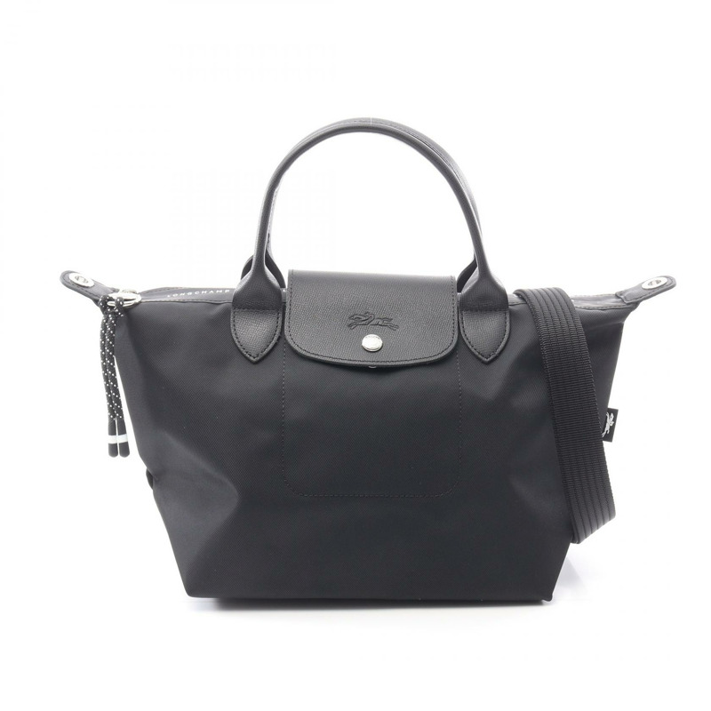 Longchamp Le Pliage Energy S 托特包 L1512HSR001 帆布皮革黑色全新女款-0