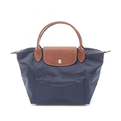Longchamp Le Pliage Original S 托特包 L1621089P68 帆布皮革海軍藍棕色全新女款