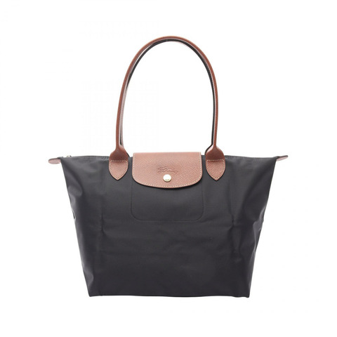 Longchamp LE PLIAGE ORIGINAL M LE PLIAGE ORIGINAL M 手提包 L2605089001 帆布 皮革 黑色 棕色 全新 女款