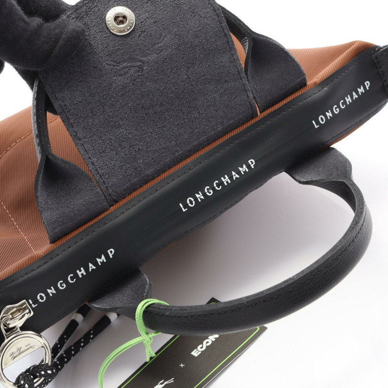 Longchamp Le Pliage Energy XS 手提包 L1500HSR203 帆布皮革棕色黑色全新女款-4