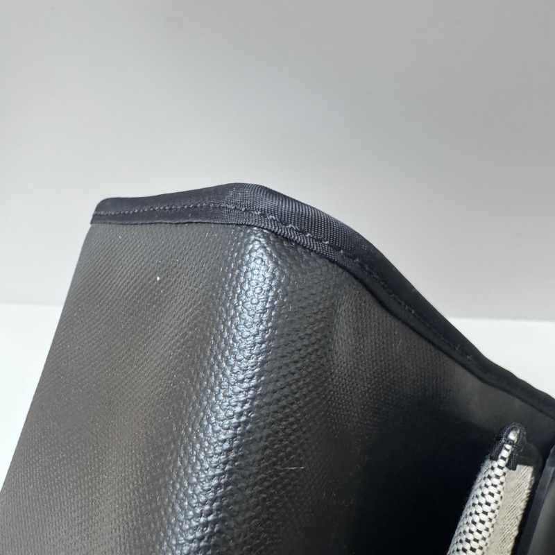 HERMES 黑銀 防水帆布 herbag31 Z刻 內裡熊貓色編織款(可翻面)(可小議)-16