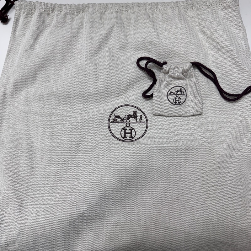 HERMES 黑銀 防水帆布 herbag31 Z刻 內裡熊貓色編織款(可翻面)(可小議)-24