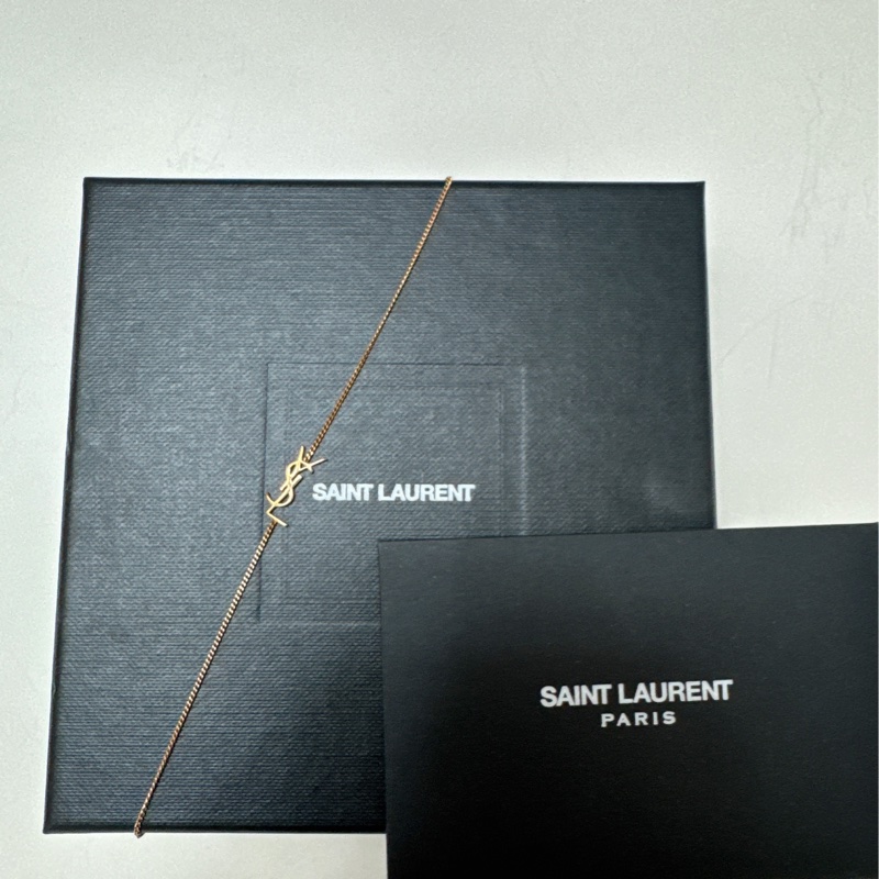 YSL 金色字母logo 金手鏈 8成新-7