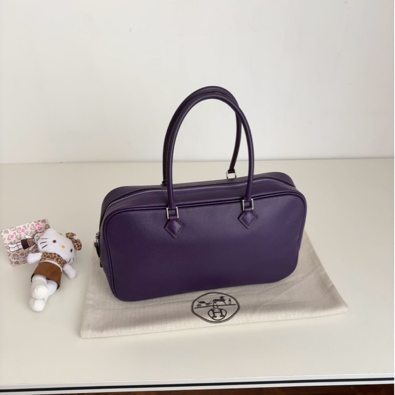 Hermès Plume Élan 28 – Iris Purple Epsom Leather-7