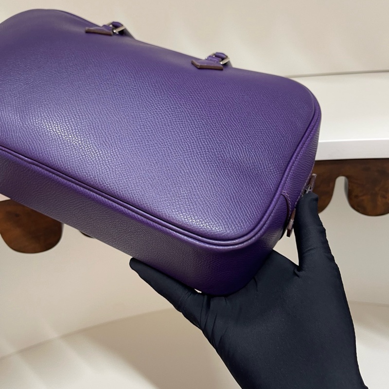 Hermès Plume Élan 28 – Iris Purple Epsom Leather-10