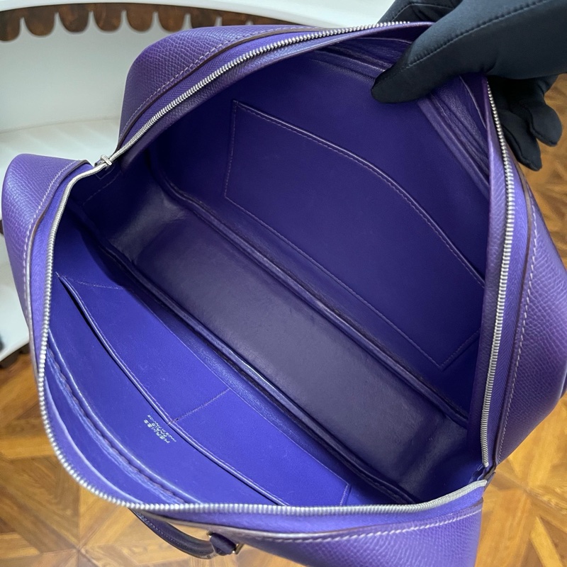Hermès Plume Élan 28 – Iris Purple Epsom Leather-12
