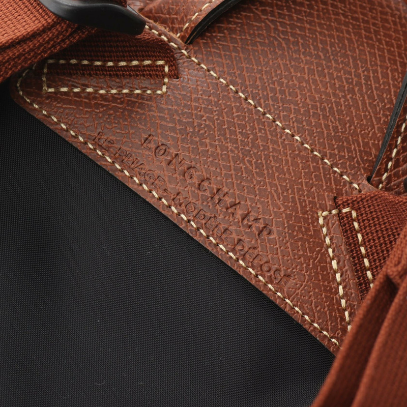 Longchamp Le Pliage Original M Rucksack 背包 10284089001 皮革 布料 黑色 棕色 全新 女款-3