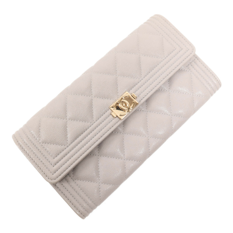 CHANEL 牛皮皮革Long Wallet金扣長錢包-2