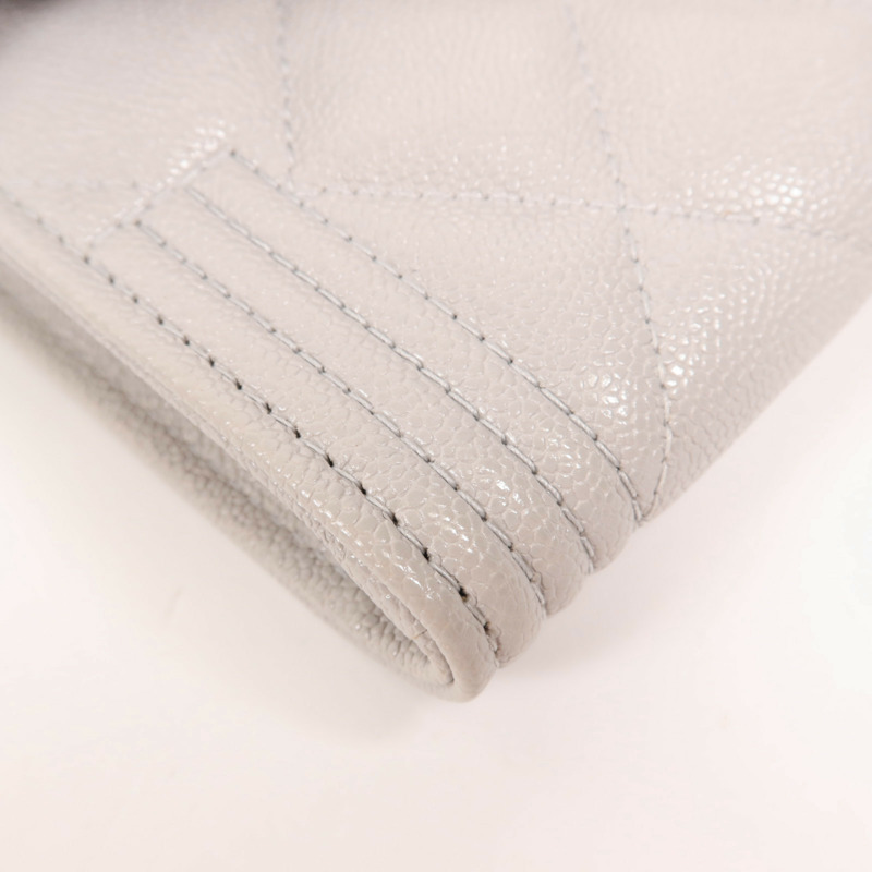 CHANEL 牛皮皮革Long Wallet金扣長錢包-10