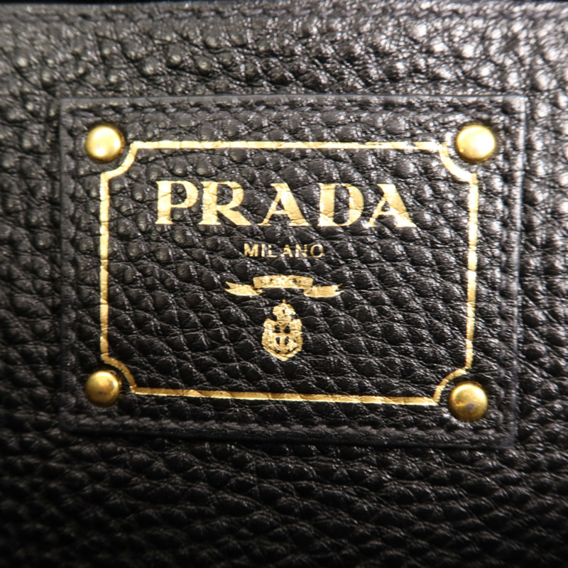 PRADA 牛皮皮革Tote Bag金扣手挽袋-5