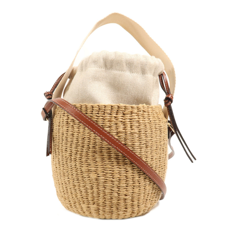 Chloe Raffia Woody Basket Bag金扣手挽肩背兩用袋-0