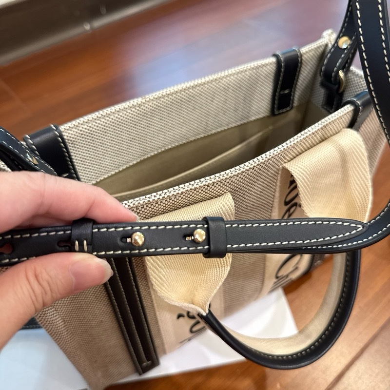Chloe 藍色 woody 小號 附可拆肩帶 可斜背 附防塵袋 附內膽包-4