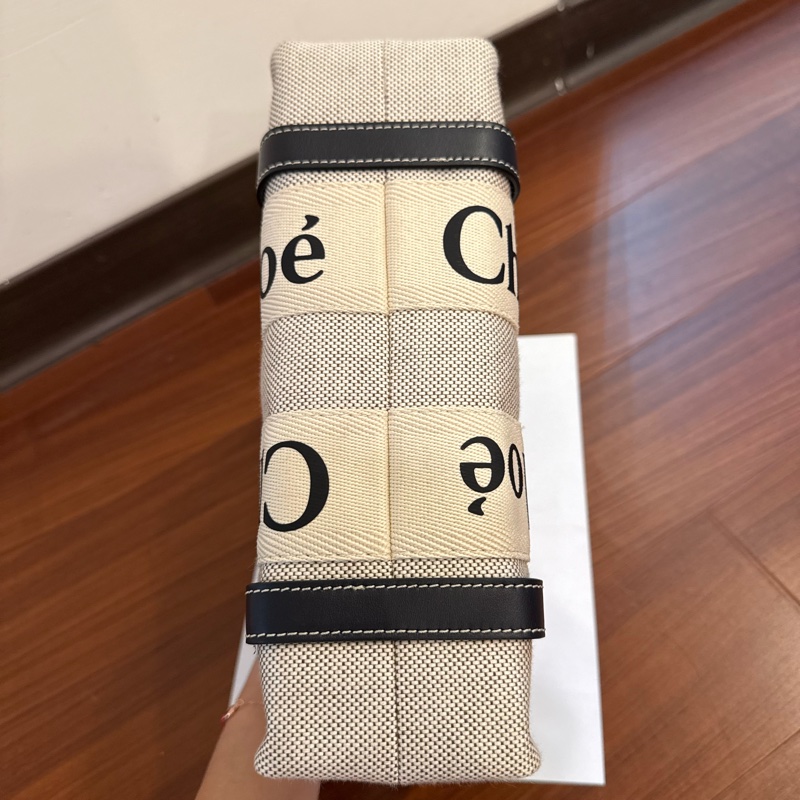Chloe 藍色 woody 小號 附可拆肩帶 可斜背 附防塵袋 附內膽包-7