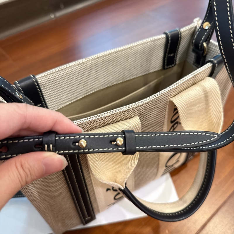 Chloe 藍色 woody 小號 附可拆肩帶 可斜背 附防塵袋 附內膽包-11