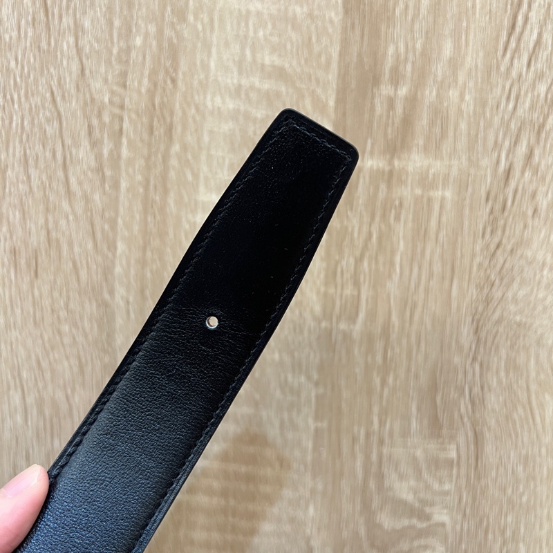 Hermes 金棕Togo皮黑Box皮雙面用皮帶H073967-4