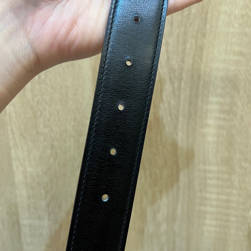 Hermes 金棕Togo皮黑Box皮雙面用皮帶H073967-8