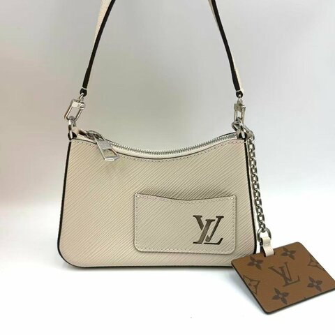 LOUIS VUITTON Marellini系列 可拆卸可調節肩帶 Epi粒面牛皮革 腋下包/單肩/斜揹/手提女款 白色