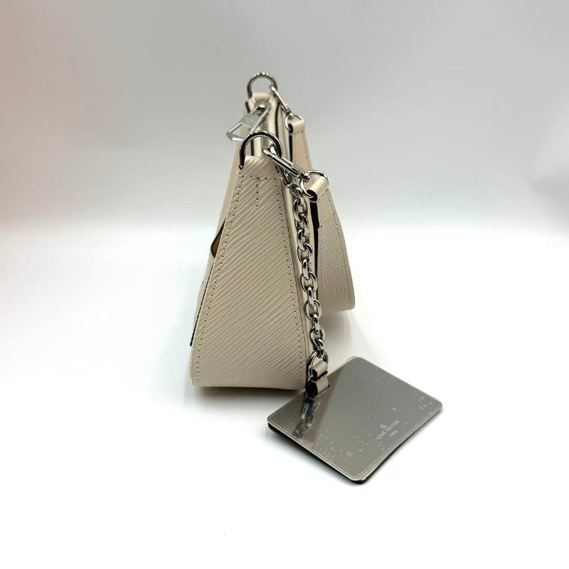 LOUIS VUITTON Marellini系列 可拆卸可調節肩帶 Epi粒面牛皮革 腋下包/單肩/斜揹/手提女款 白色-1