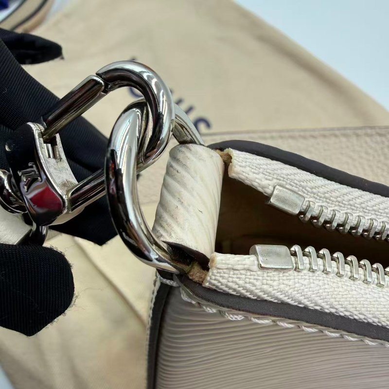 LOUIS VUITTON Marellini系列 可拆卸可調節肩帶 Epi粒面牛皮革 腋下包/單肩/斜揹/手提女款 白色-11