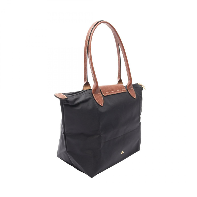 Longchamp LE PLIAGE ORIGINAL M LE PLIAGE ORIGINAL M 手提包 L2605089001 帆布 皮革 黑色 棕色 全新 女款-1